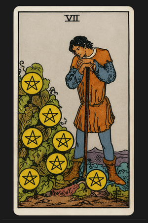 Seven of Pentacles tarot card